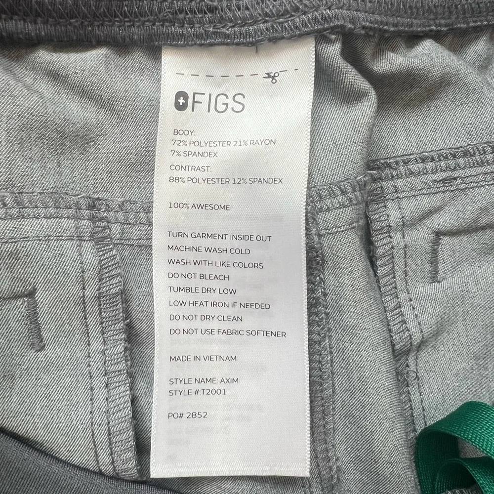 Figs Axim Cargo Scrub Pants Graphite Gray‎ Size Large Regular